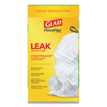 Glad® Odorshield Tall Kitchen Drawstring Bags, 13 Gal, 0.95 Mil, 24" X 27.38", White, 80-box freeshipping - TVN Wholesale